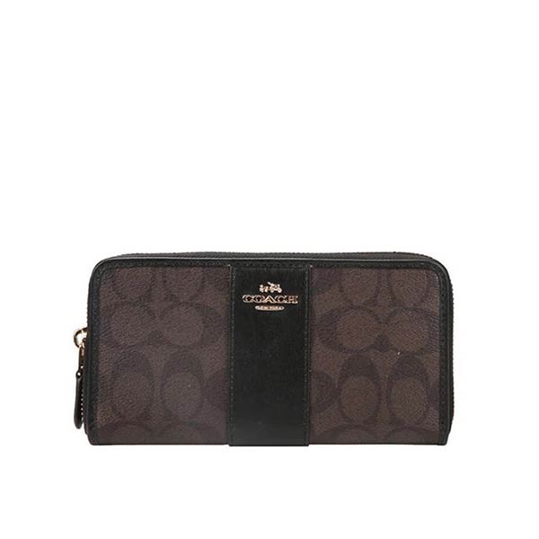 COACH 女士經典馬車LOGO拼色長款拉鏈錢包 COACH 女士經典馬車LOGO拼色長款拉鏈錢包