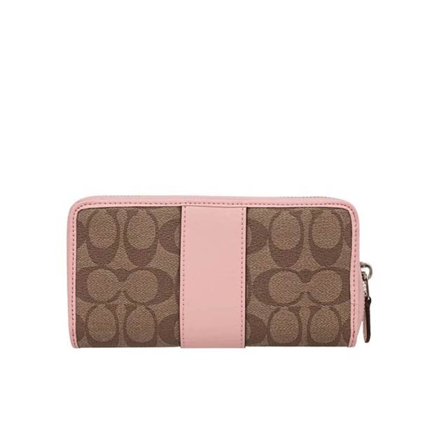 COACH 女士經典馬車LOGO拼色長款拉鏈錢包 COACH 女士經典馬車LOGO拼色長款拉鏈錢包