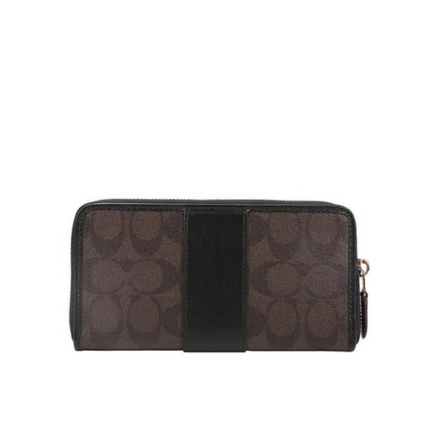 COACH 女士經典馬車LOGO拼色長款拉鏈錢包 COACH 女士經典馬車LOGO拼色長款拉鏈錢包