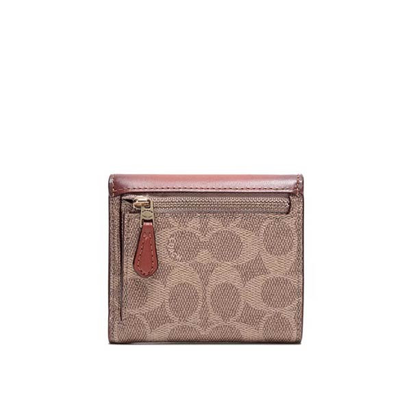 COACH 蔻馳 馬車LOGO防刮皮革三折信封短夾