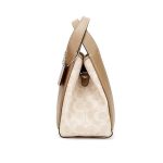 COACH Hadley Hobo 21小號 經典LOGO 女士手提包 單肩斜挎包 菜籃子 灰褐色