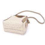 COACH Hadley Hobo 21小號 經典LOGO 女士手提包 單肩斜挎包 菜籃子 灰褐色