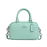 【2色】COACH Satchel 光滑皮革小方包 單肩斜挎包 小號 女款