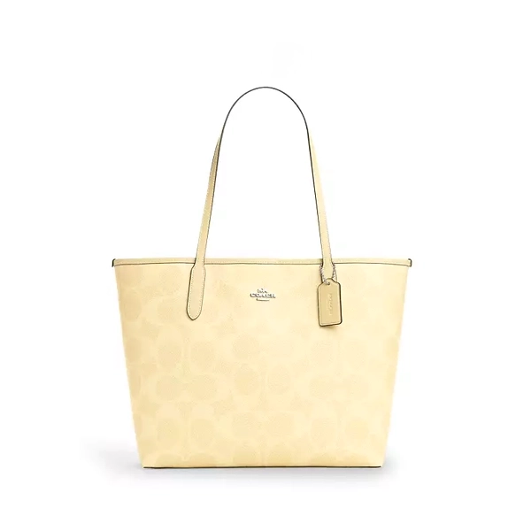 COACH City 33 經典標誌塗層帆布托特包